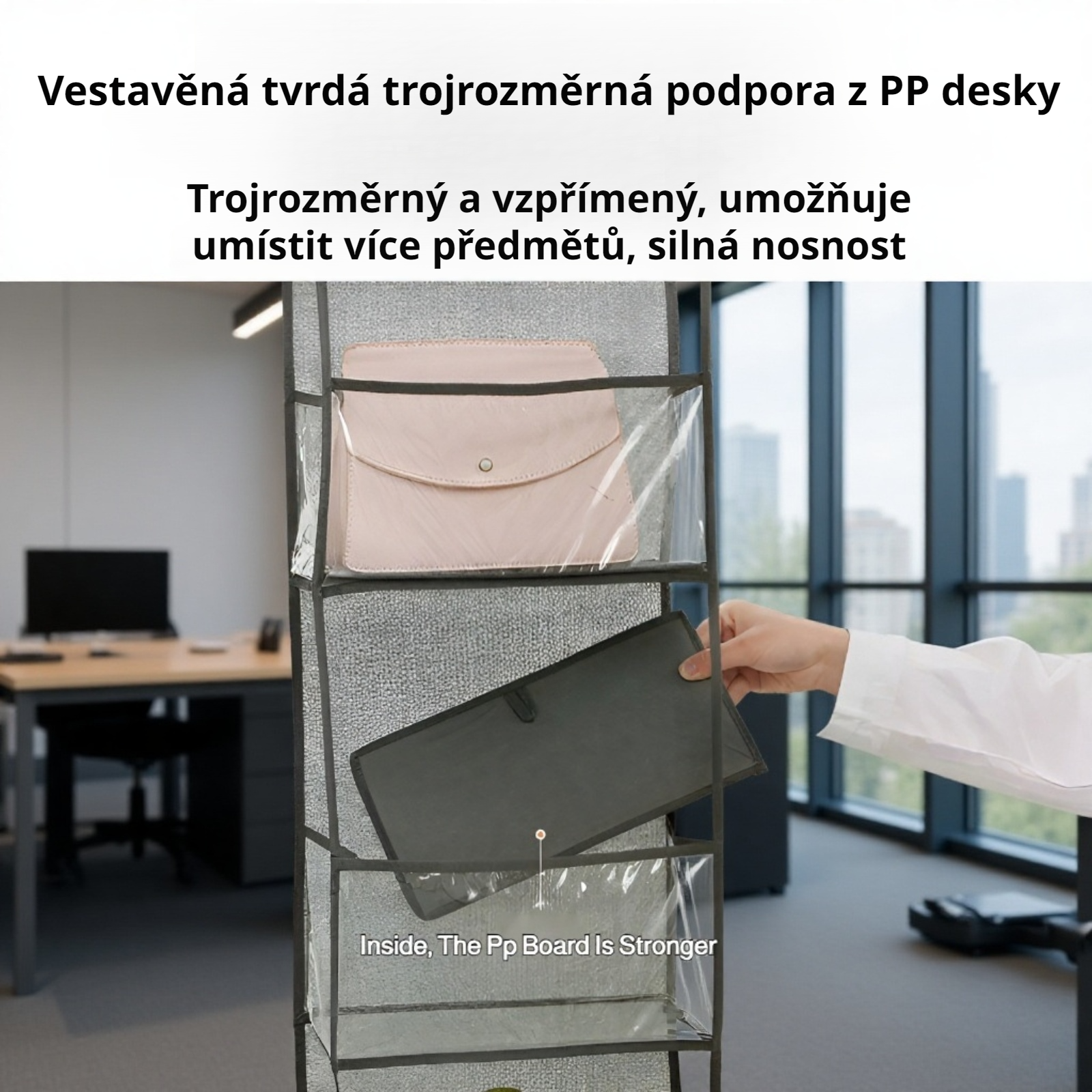 Multifunkční závěsný organizér na oblečení a hračky, nástěnný za dveře