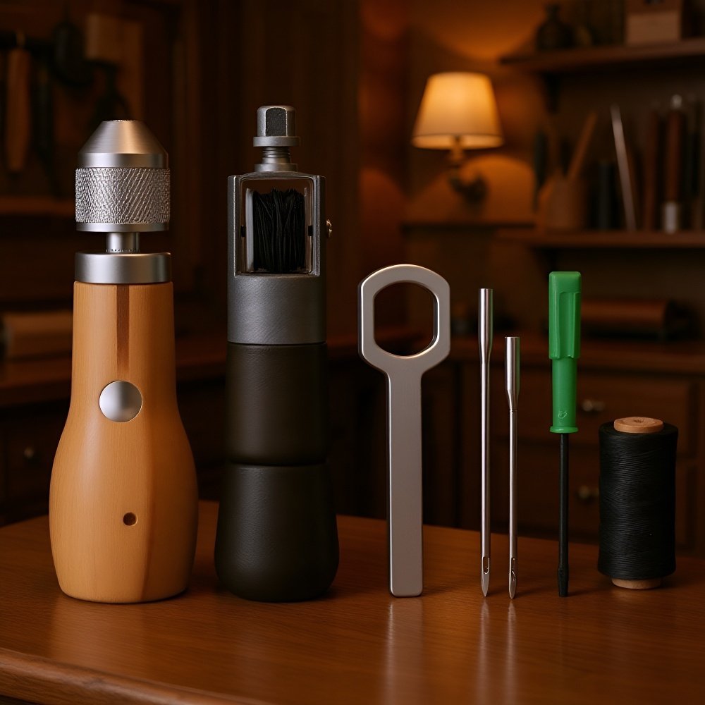Werkzeug für präzises Nähen von Leder