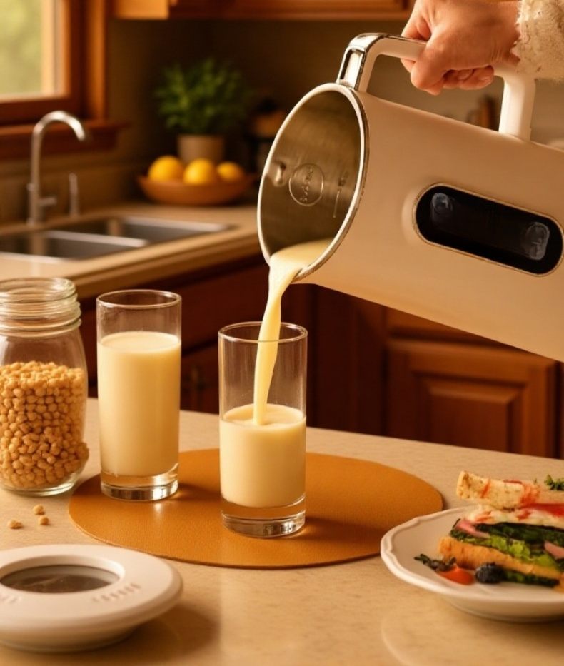 多機能豆乳メーカーのタッチパネル操作