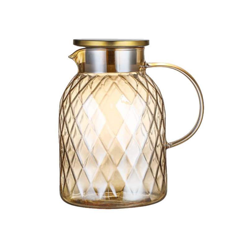 Große Glaswasserflasche