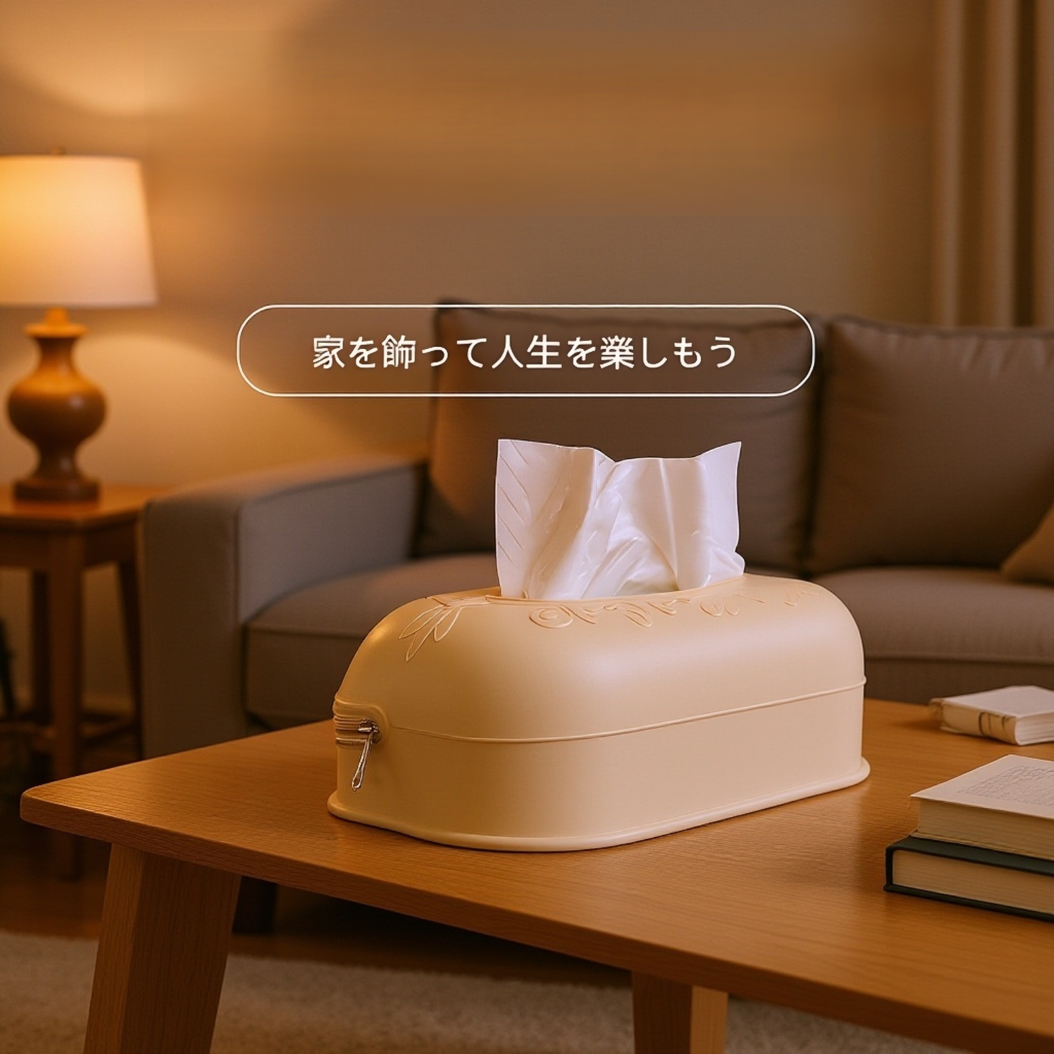 ジッパー付きシリコンティッシュボックス