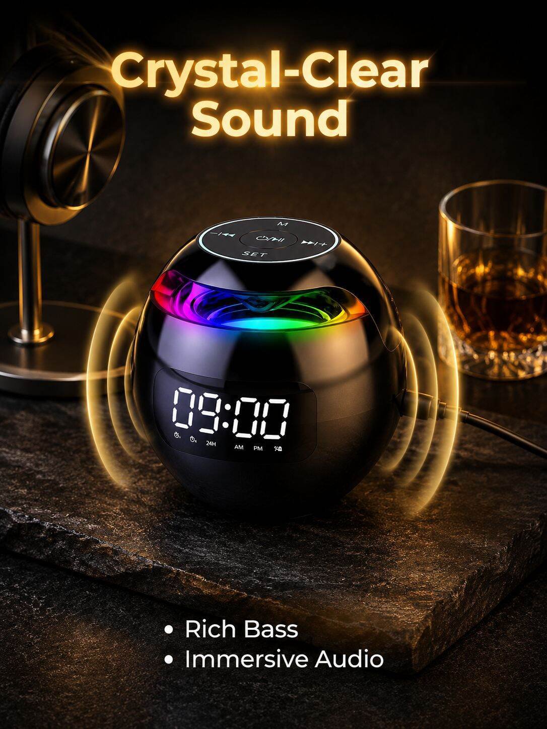 Mini Portable Bluetooth Speaker Home PlugIn Home Orb