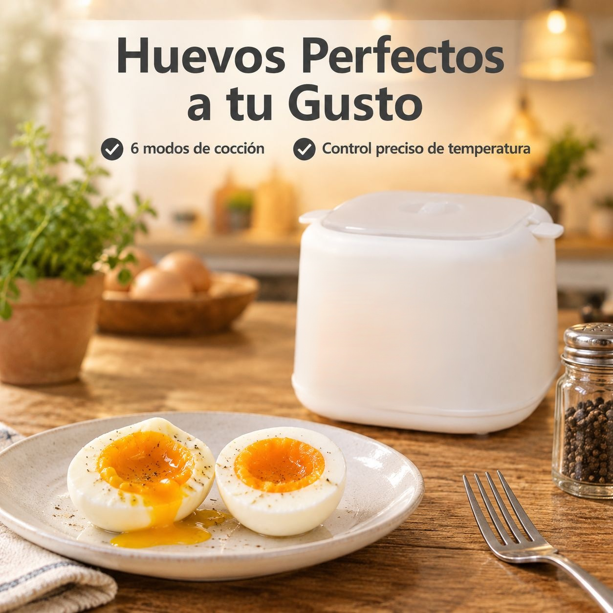 Pequeña máquina para cocinar huevos al vapor