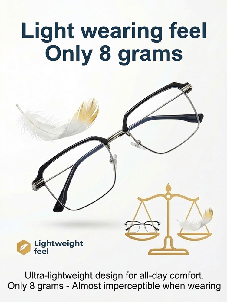 Ultra-Clear Honeycomb Photochromic Reading Glasses
