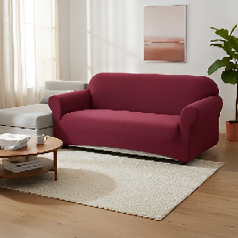 Waterproof Stretch Sofa Cover, Plain Design, Chaise Lounge Combination Sofa Protector