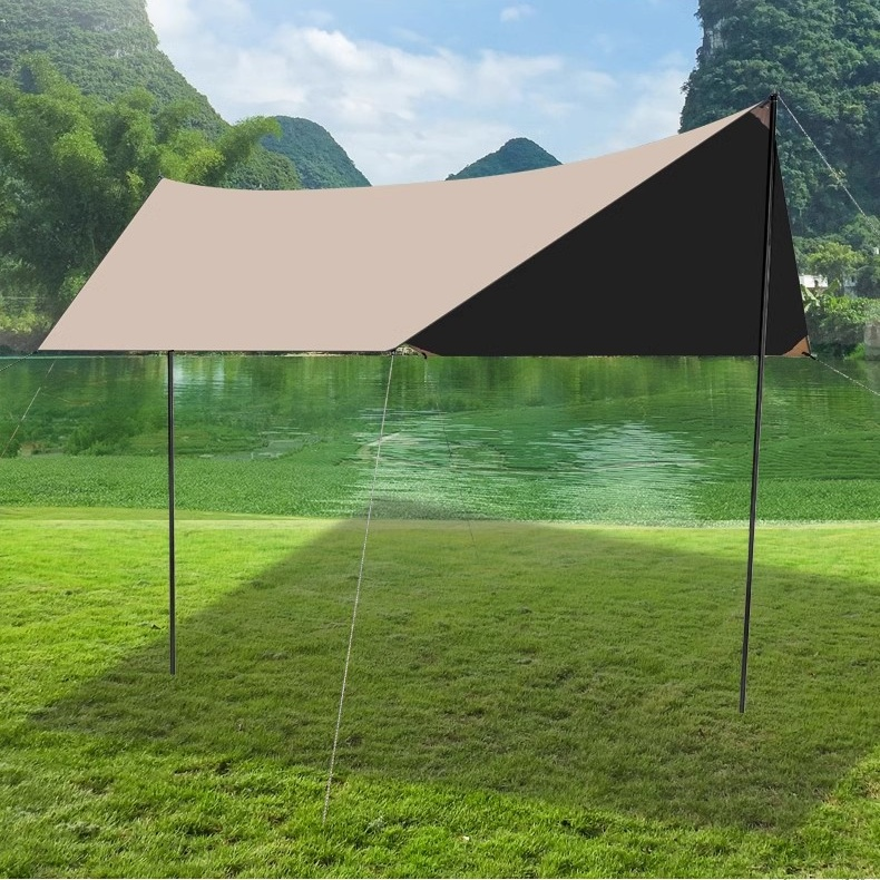 アウトドアキャンプ用厚手防水シルバーコーティング八角形サンシェードテント