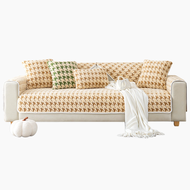 소파 패드 미끄럼 방지 램스울 도톰 보풀 겨울 치조 체크 소파 커버 커버 커버 패드