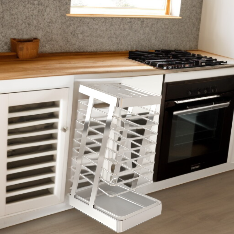 304ステンレススチール製キッチンナイフラックキッチンナイフラック収納ラック家庭用排水カウンタートップ野菜ナイフホルダー収納ラック