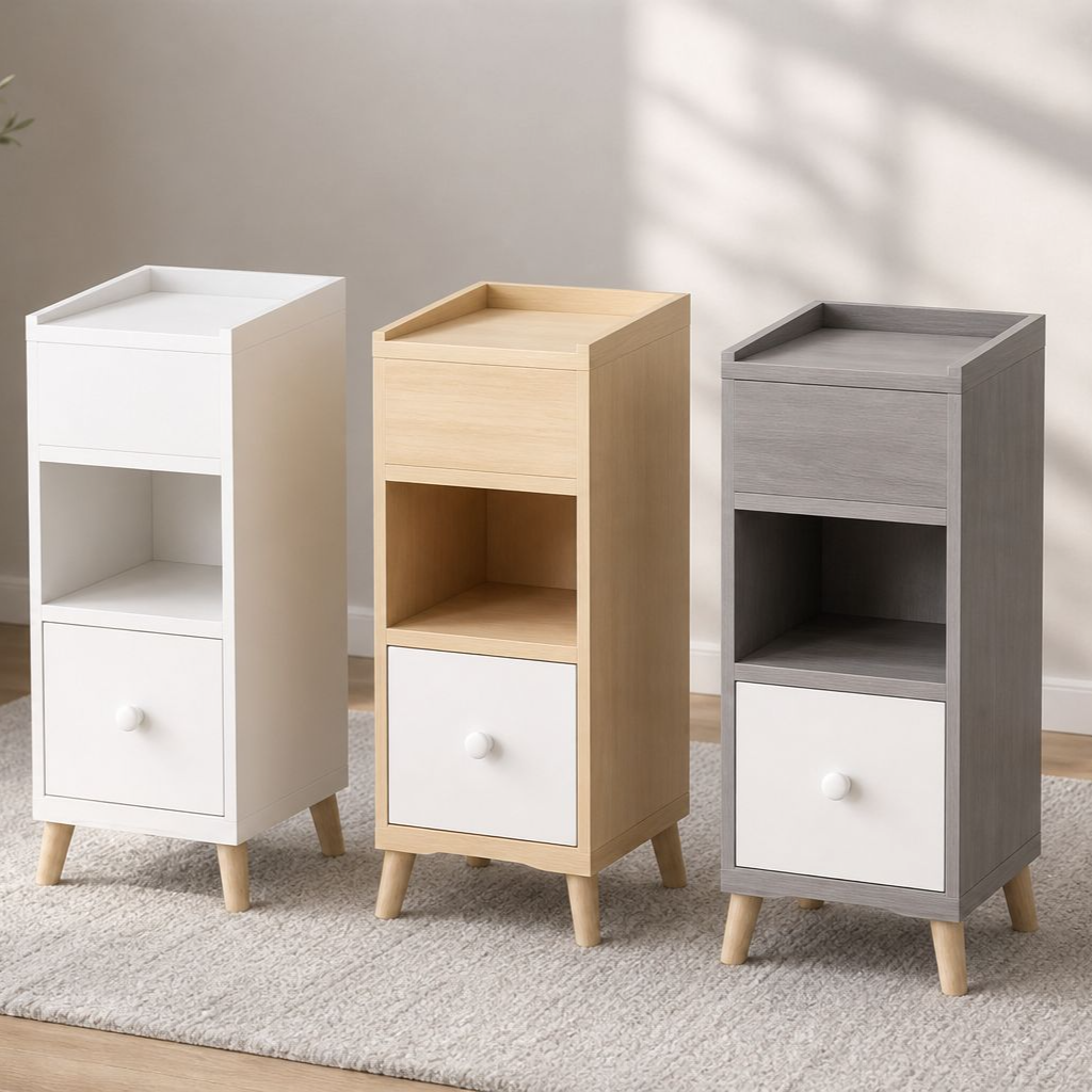 Multifunctional Bedside Cabinet with Drawer Storage