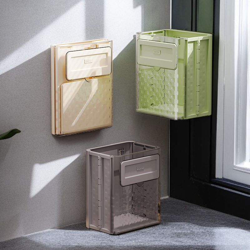 Zusammenklappbarer hängender Mülleimer ohne Bohren für den Haushalt