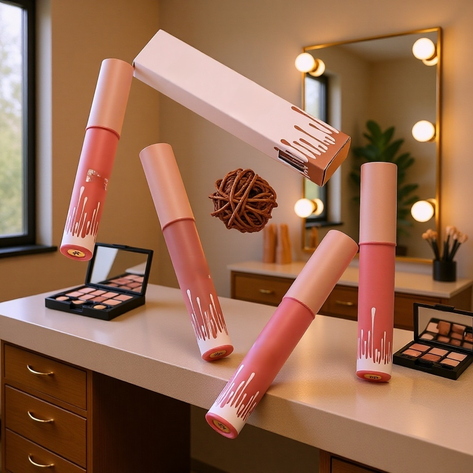 新作リキッドマットリップ・長持ち防水・4色展開