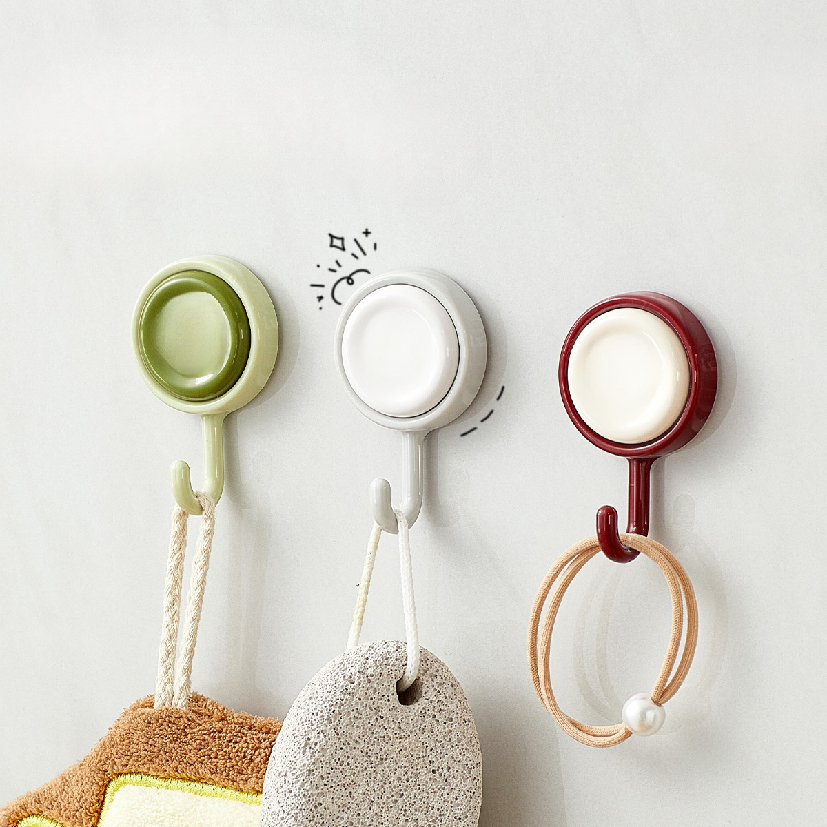 多巴胺免打孔旋轉無痕掛鉤