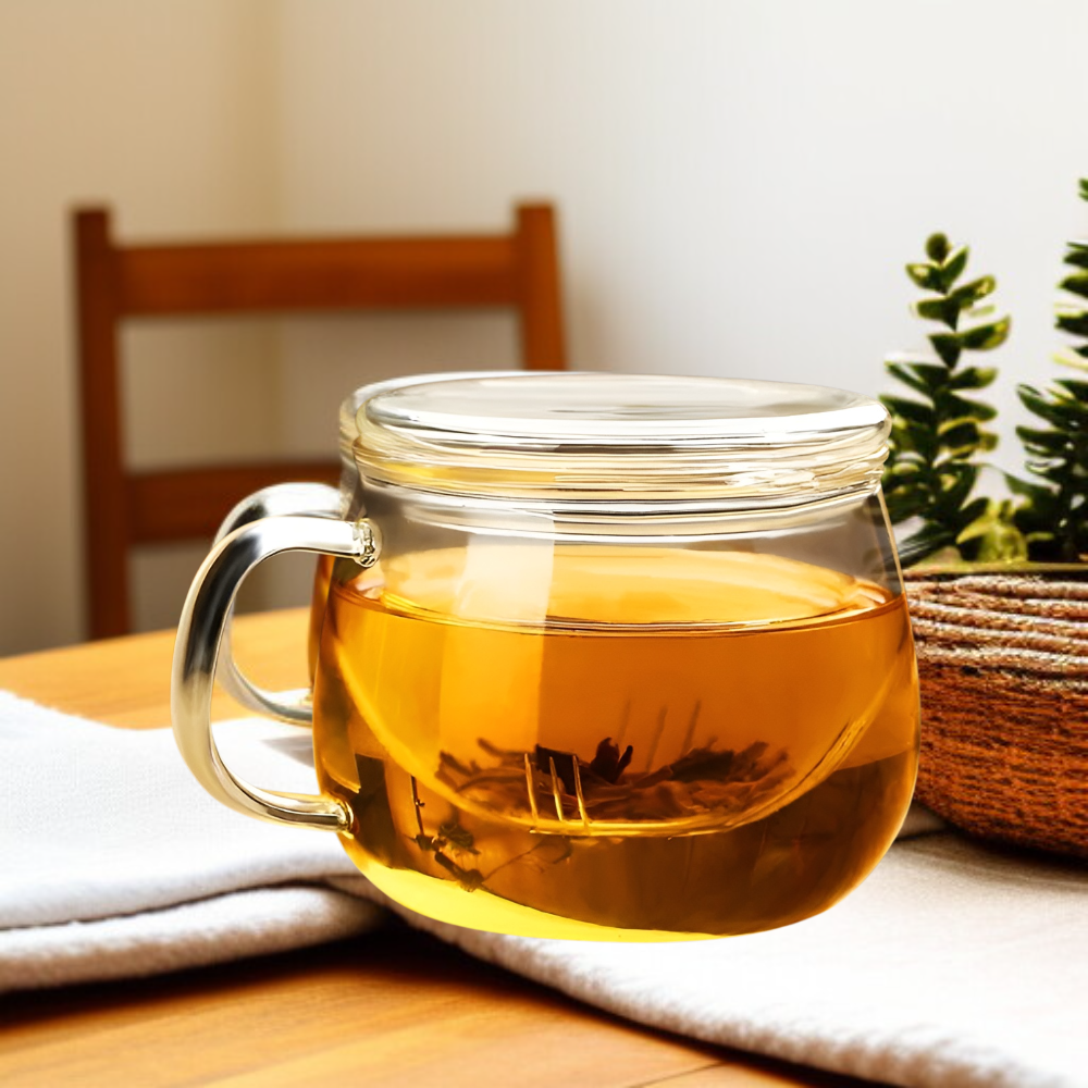Żaroodporny szklany kubek do herbaty