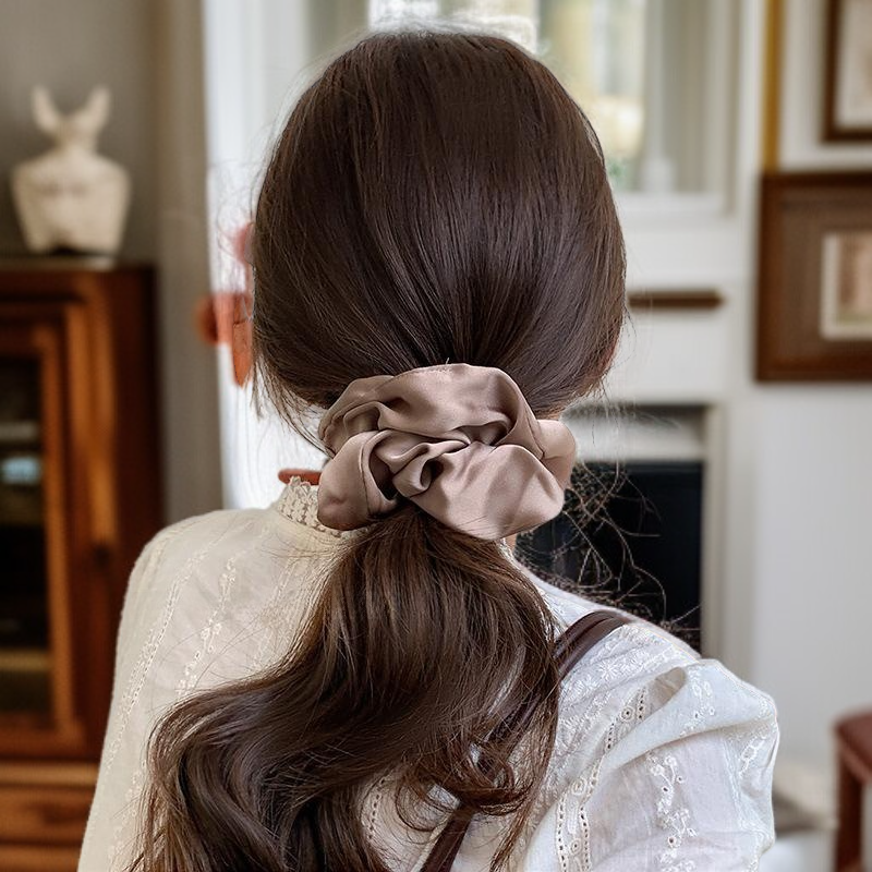 緞面純色大腸髮圈