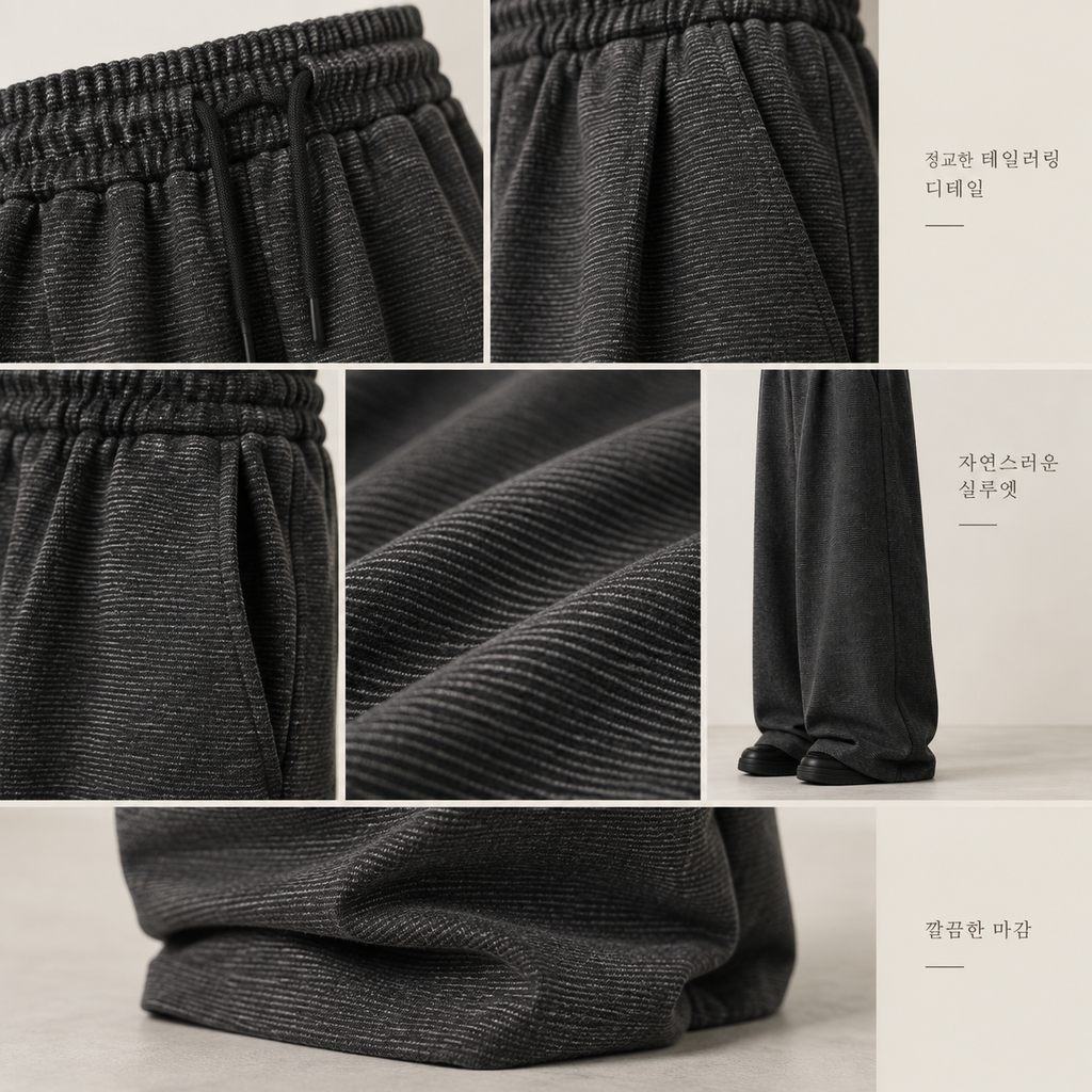 가을 남성 일본풍 얇은 스트라이프 캐주얼 팬츠