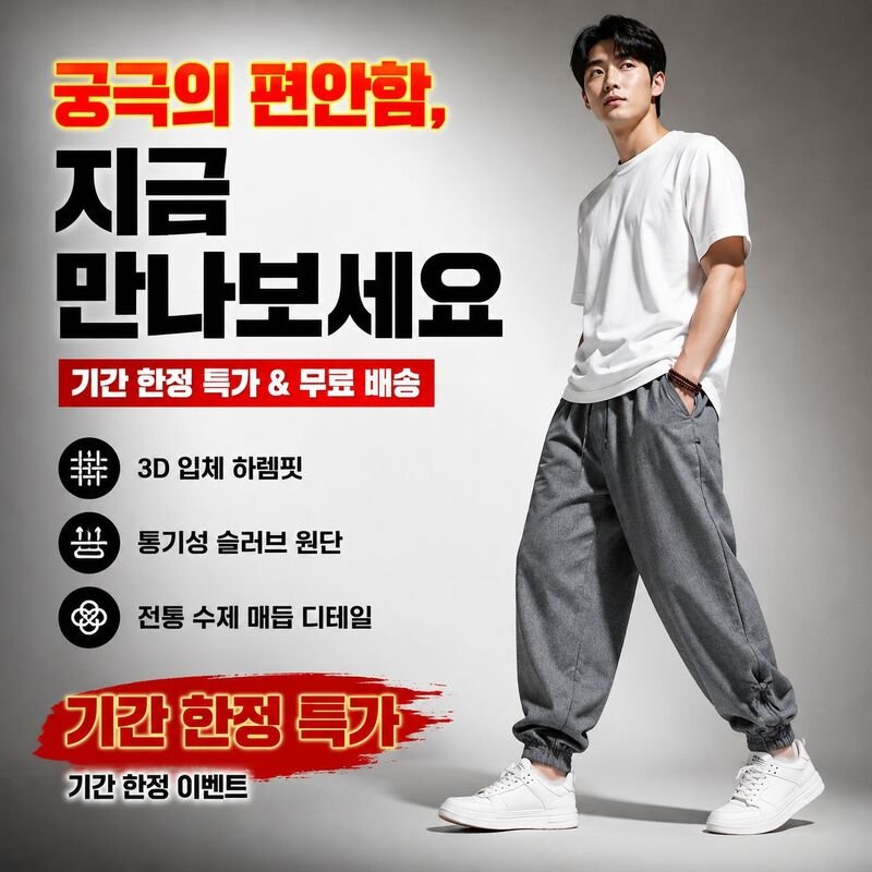 봄 신상 남성 루즈핏 슬림 하렘 팬츠 트렌디 남성복