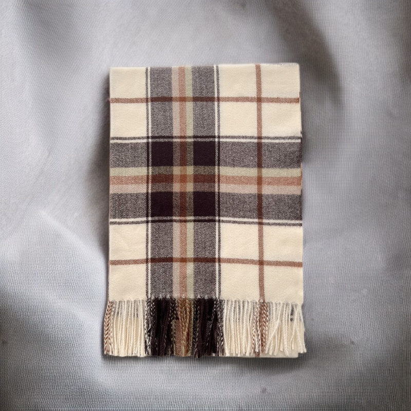 체크무늬 스카프