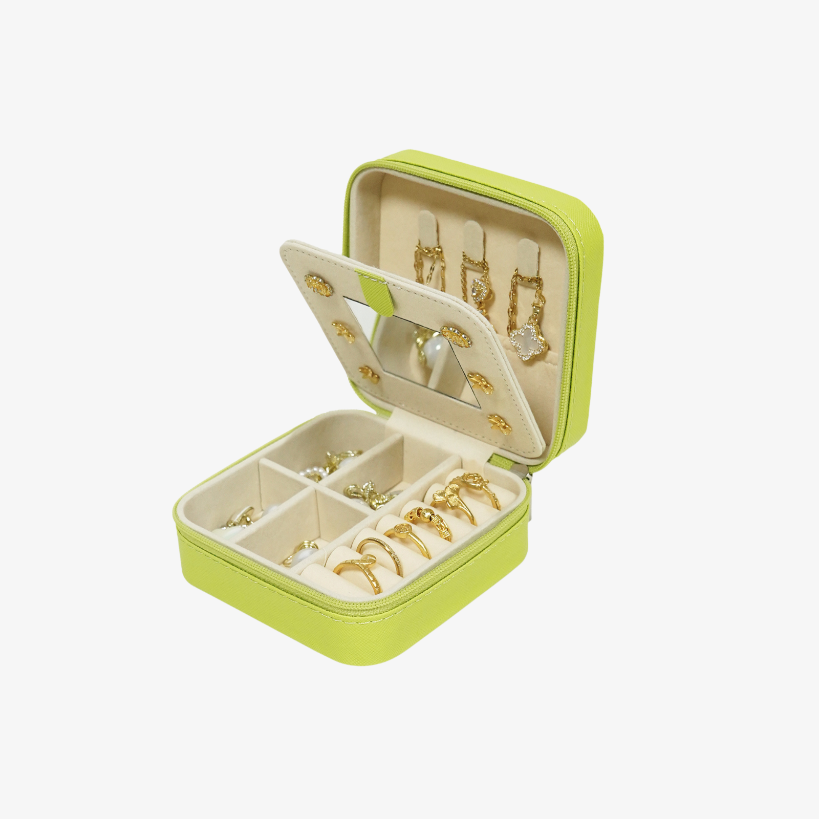 Portable Mini Jewelry Box Small Jewelry Storage Travel Jewelry Case