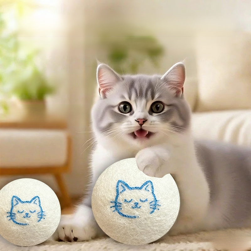 Jouet pour chat en laine silencieuse