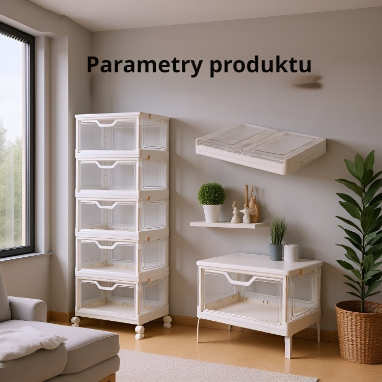 Skládací velká kapacitní úložná skříň s možností stohování