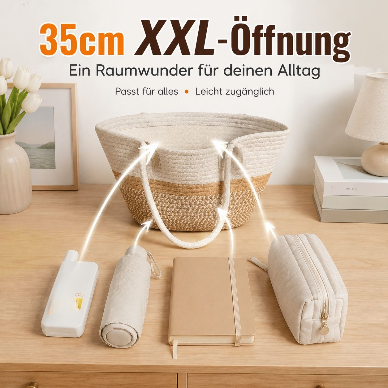 Modische Damen-Schultertasche, handgewebt, große Kapazität