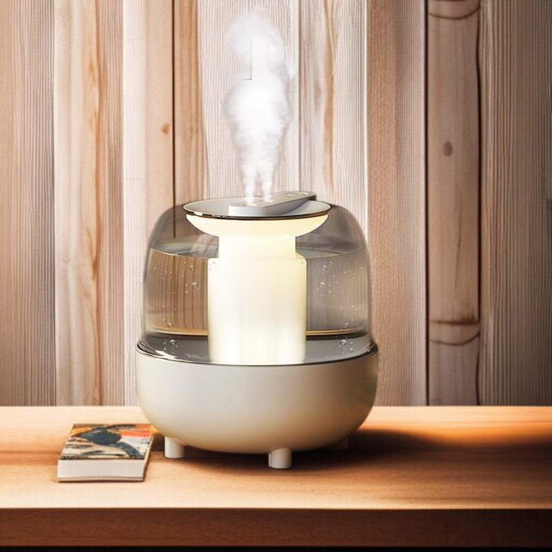 뉴 4L 듀얼 스프레이 가습기 USB 대용량 가정용 침실 사무실 무드등 가습기