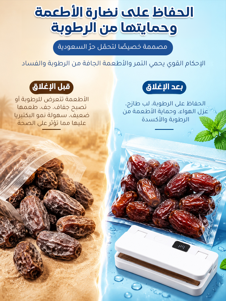 آلة إغلاق أكياس الطعام البلاستيكية المحمول 