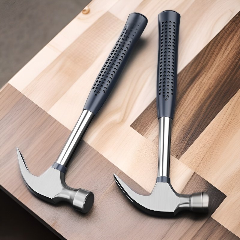 ゴムハンドル付き木工ハンマー