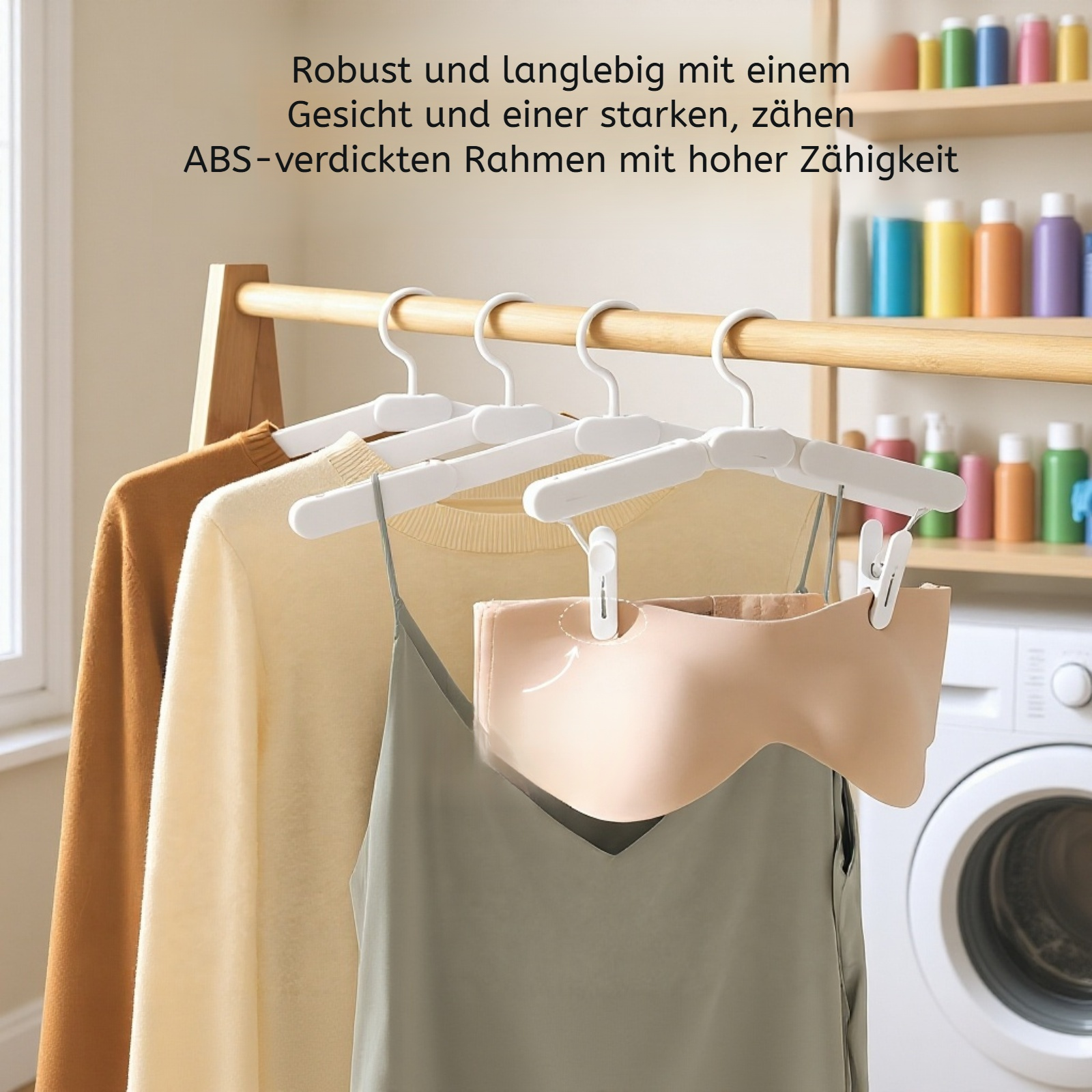 Kleiderbügel mit Anti-Rutsch-Beschichtung für sicheren Halt