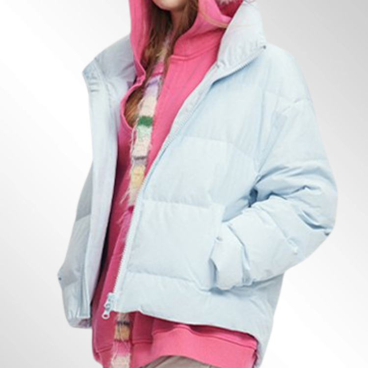 남녀공용 한국 스타일 트렌디 스탠드업 칼라 다운 재킷