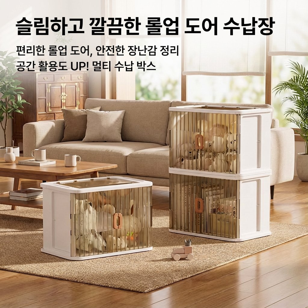 3D 투명 접이식 문 수납장