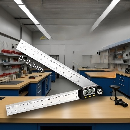 목공 디지털 스테인리스 각도자 측정기 각자 수평자 목공 측정공구 스테인리스 각도자
