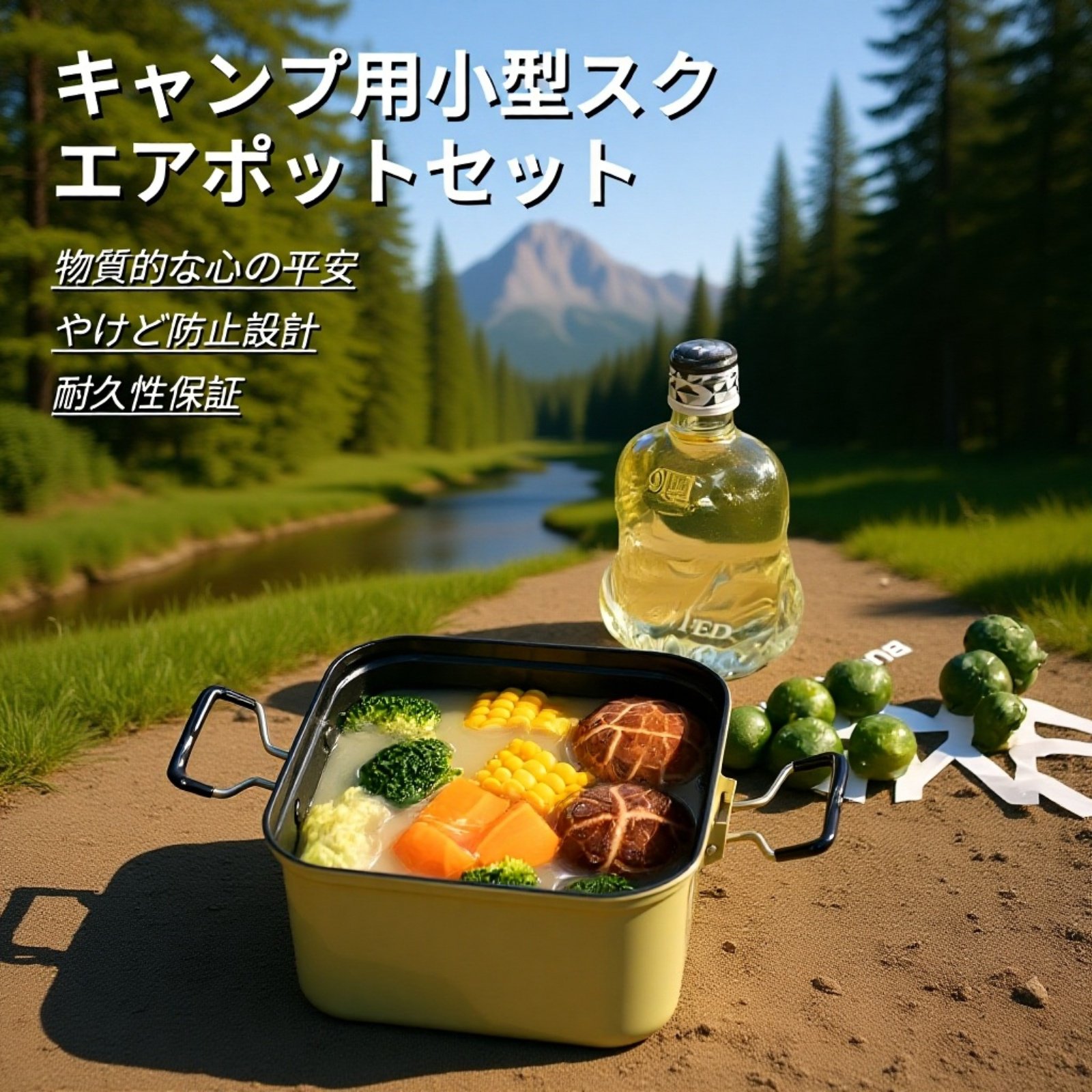 户外露营锅套装 不粘锅 无涂层 