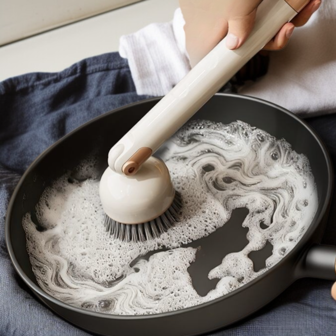 Haushalts-Küchen-Topf-Bürste mit langem Griff