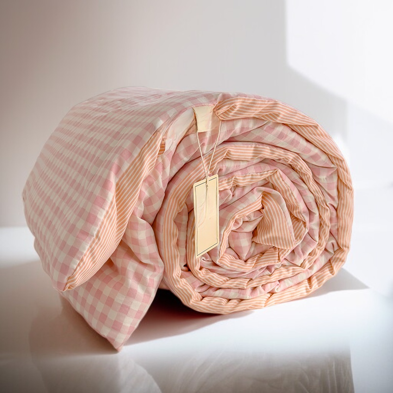 Summer Cloud Cotton Plaid Air Conditioning Quilt