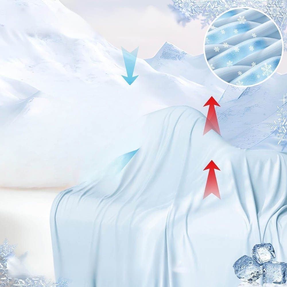 Ice Silk Kühldecke, kühler Bettüberwurf für den Sommer, geeignet für heiße Schläfer