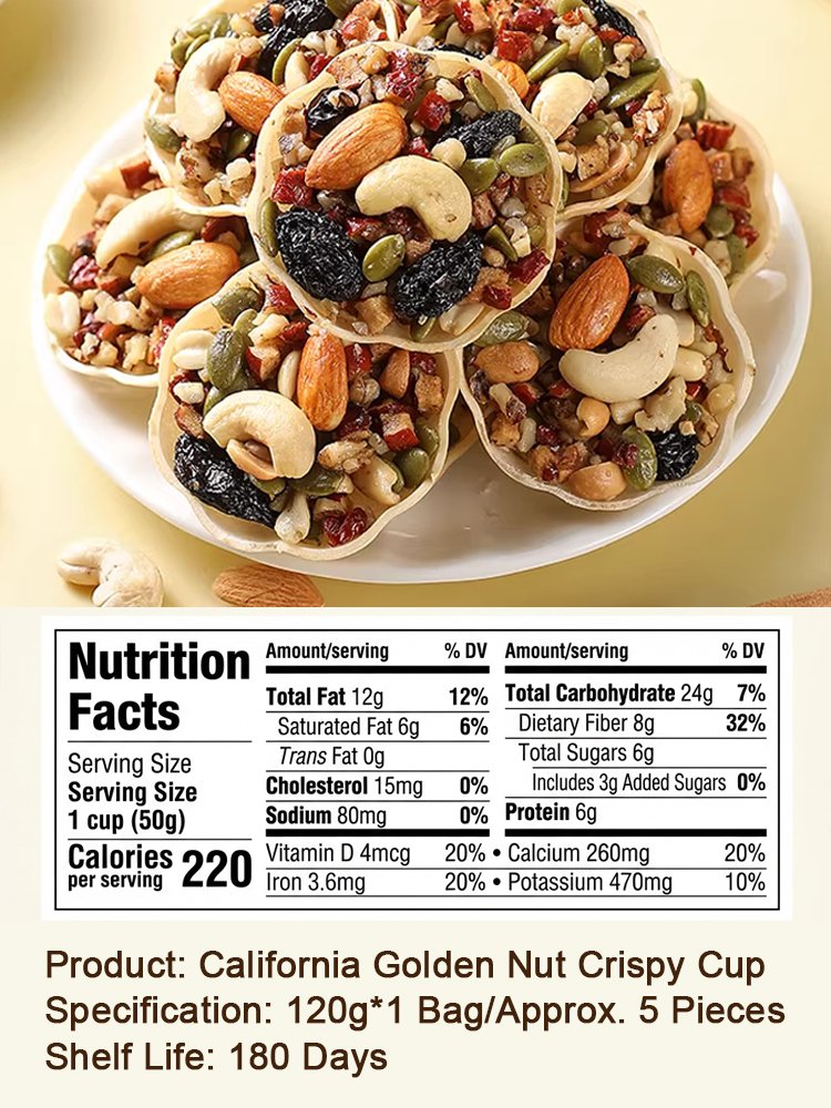 California Golden Nut Crisp Cups –  3-Layer Crunch