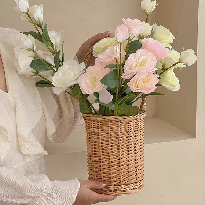 flores artificiales de lisianthus