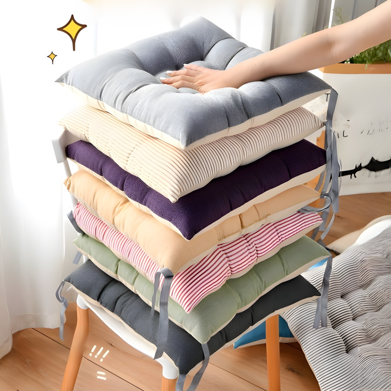 Cotton and linen thickened seat cushion