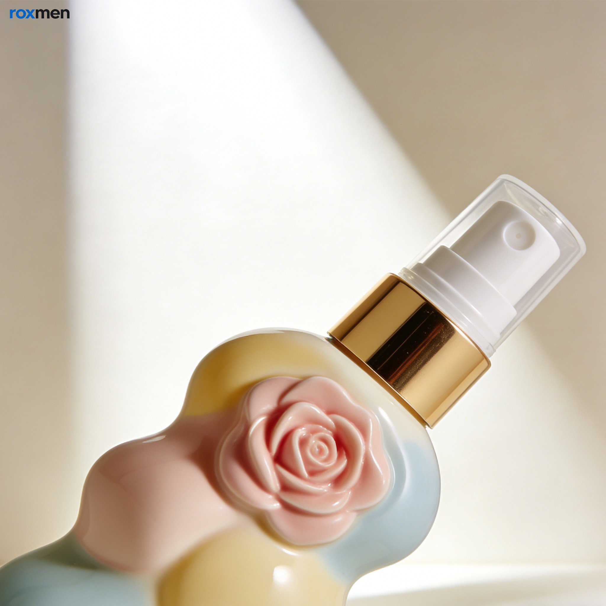 피부에 뿌리는 보습 스프레이 사용 장면