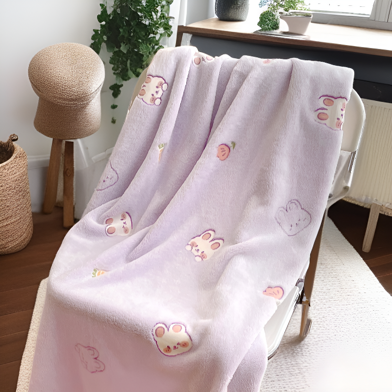 러블리 코랄 플리스 점심시간 담요 기숙사 사무실 겸용 에어컨 이불