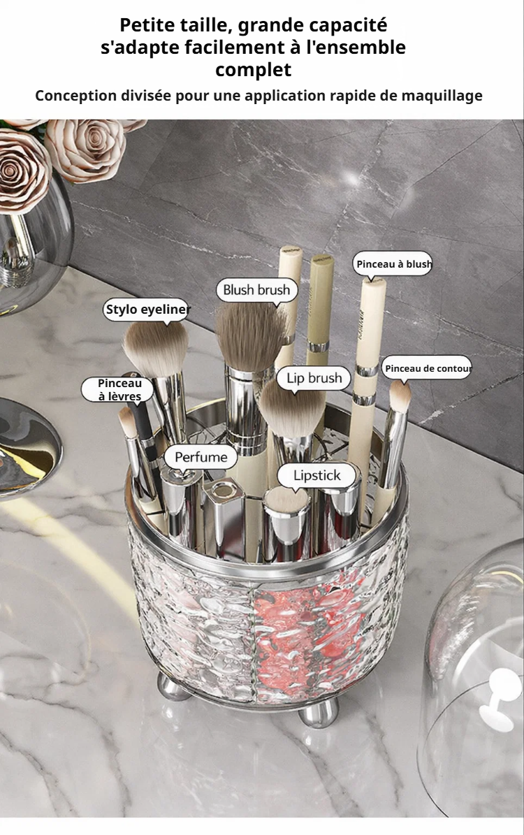 Rangement élégant pour pinceaux de maquillage