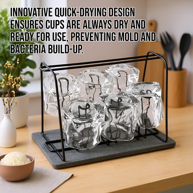 Quick-drying and draining water cup storage rack