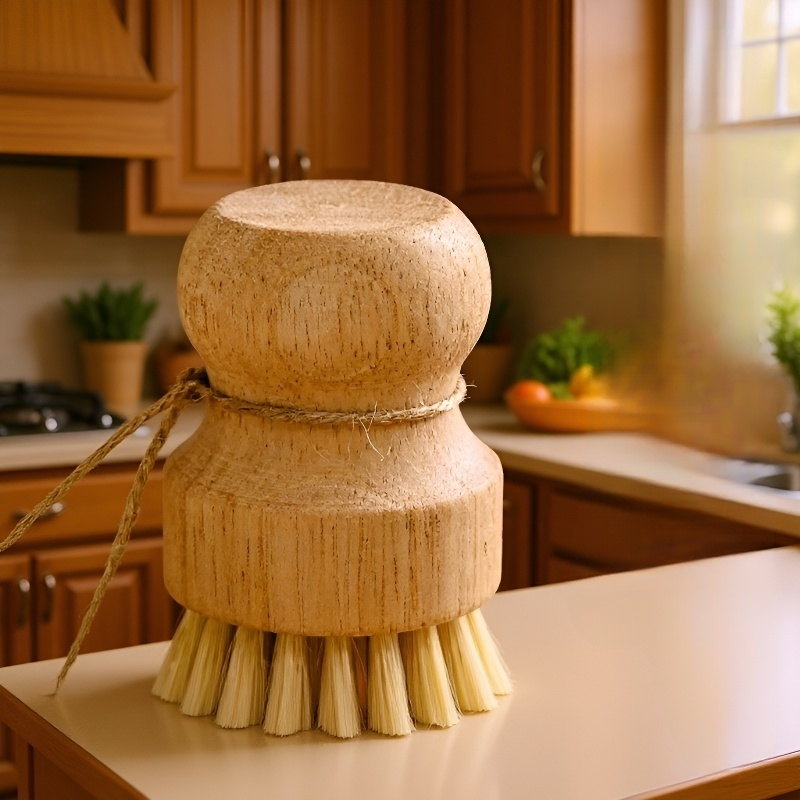 가정용 코코넛 그릇 수세미 다용도 주방 청소 도구 짧은 손잡이 천연 식물 오염 제거 브러시 설거지 브러시
