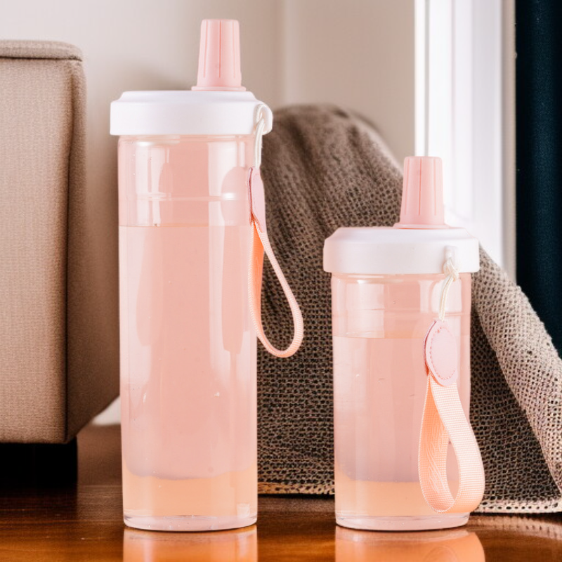 كوب ماء شفاف قابل للحمل بيد للطلاب، عالي الجمال، مناسب للصيف