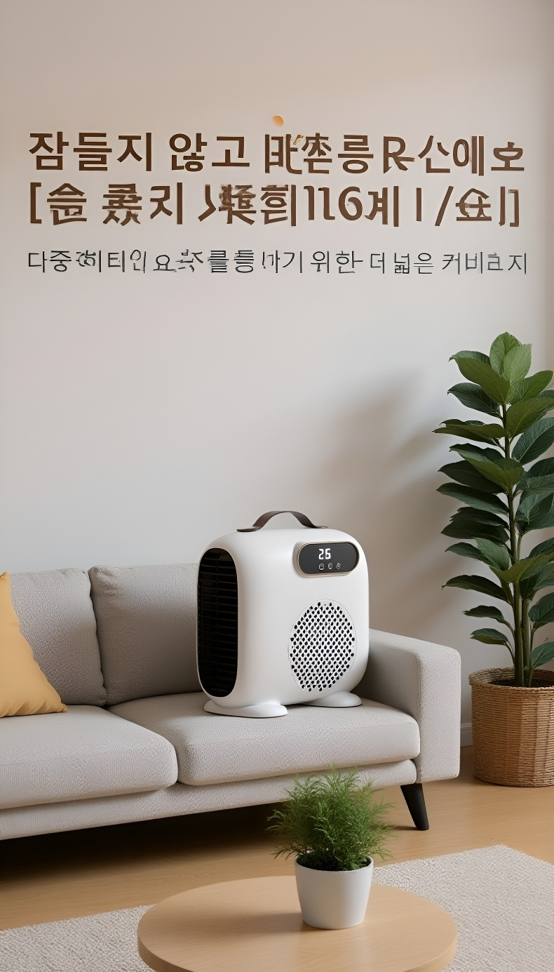 온풍기 조작 패널 상세 이미지