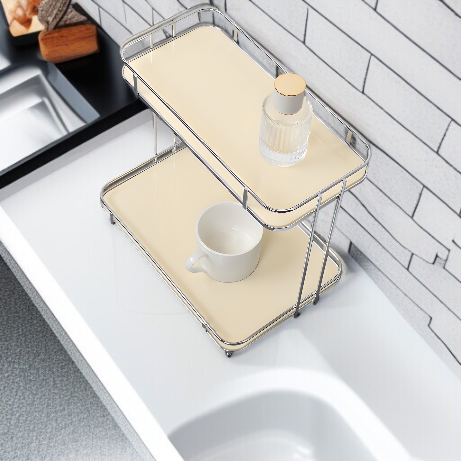 デスクトップ収納ラックドレッシングテーブル化粧品香水収納カップラックバスルームバスルーム多層アクリル収納ラック