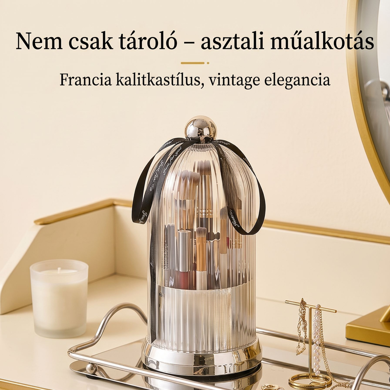 Asztali rúzs és szemöldökceruza tároló polc