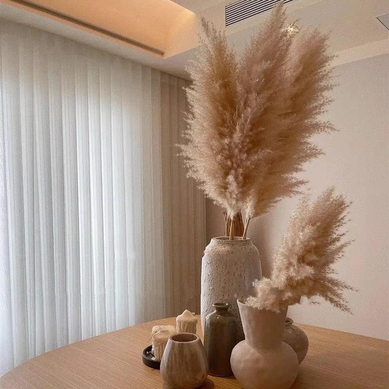 갈대 드라이 플라워 결혼식 창문 장식