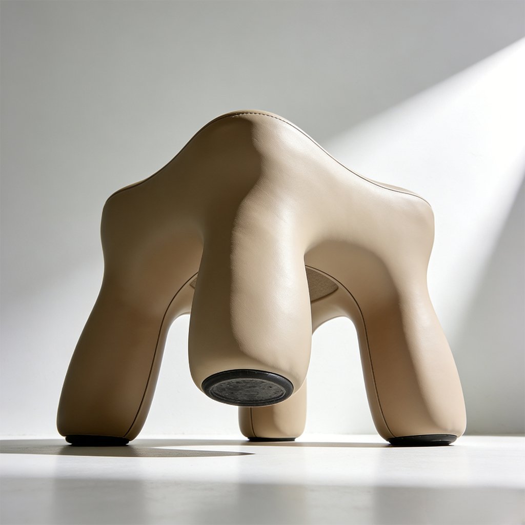 家庭用レザー小椅子